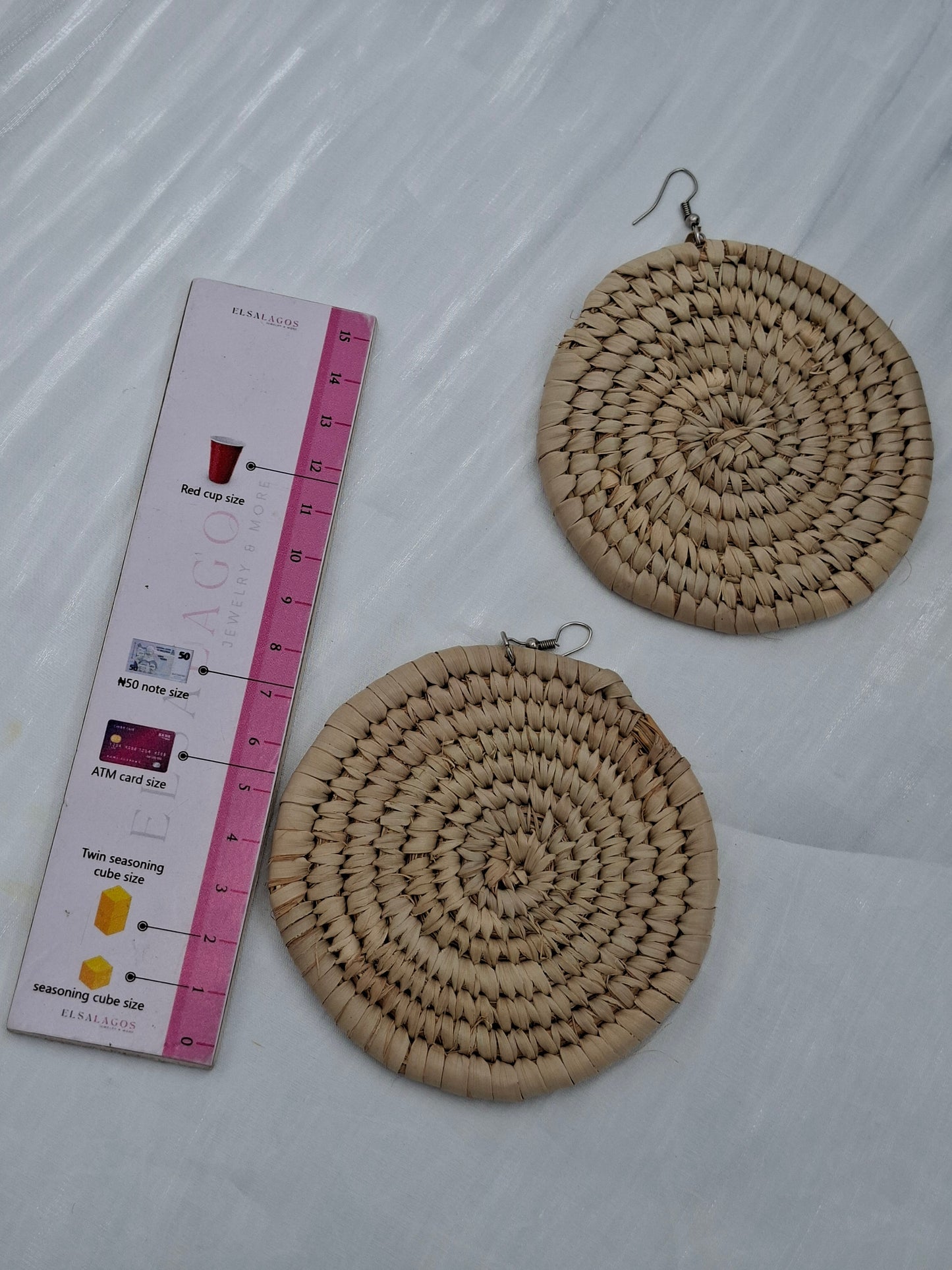 Circle Raffia Earrings