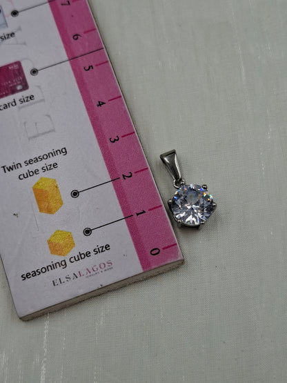 Round Zircon Pendant
