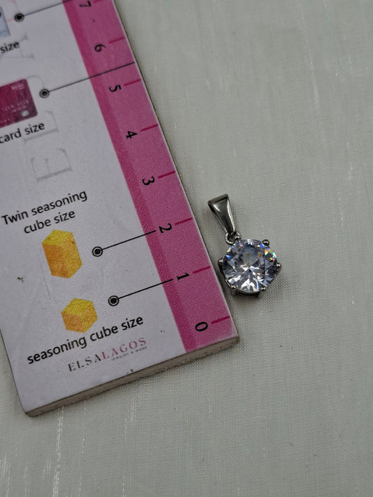 Round Zircon Pendant