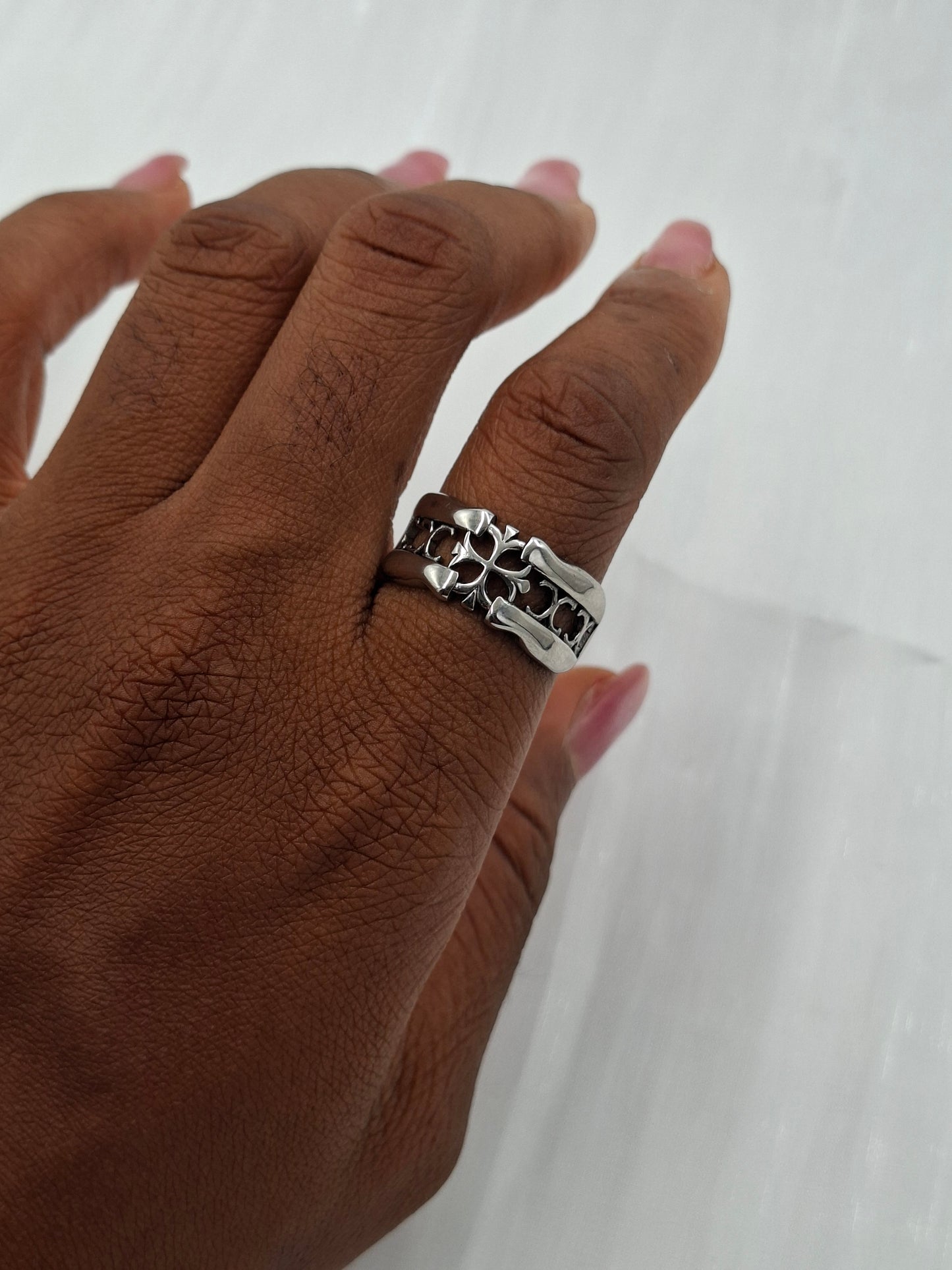 Silver X Ring (size 10)