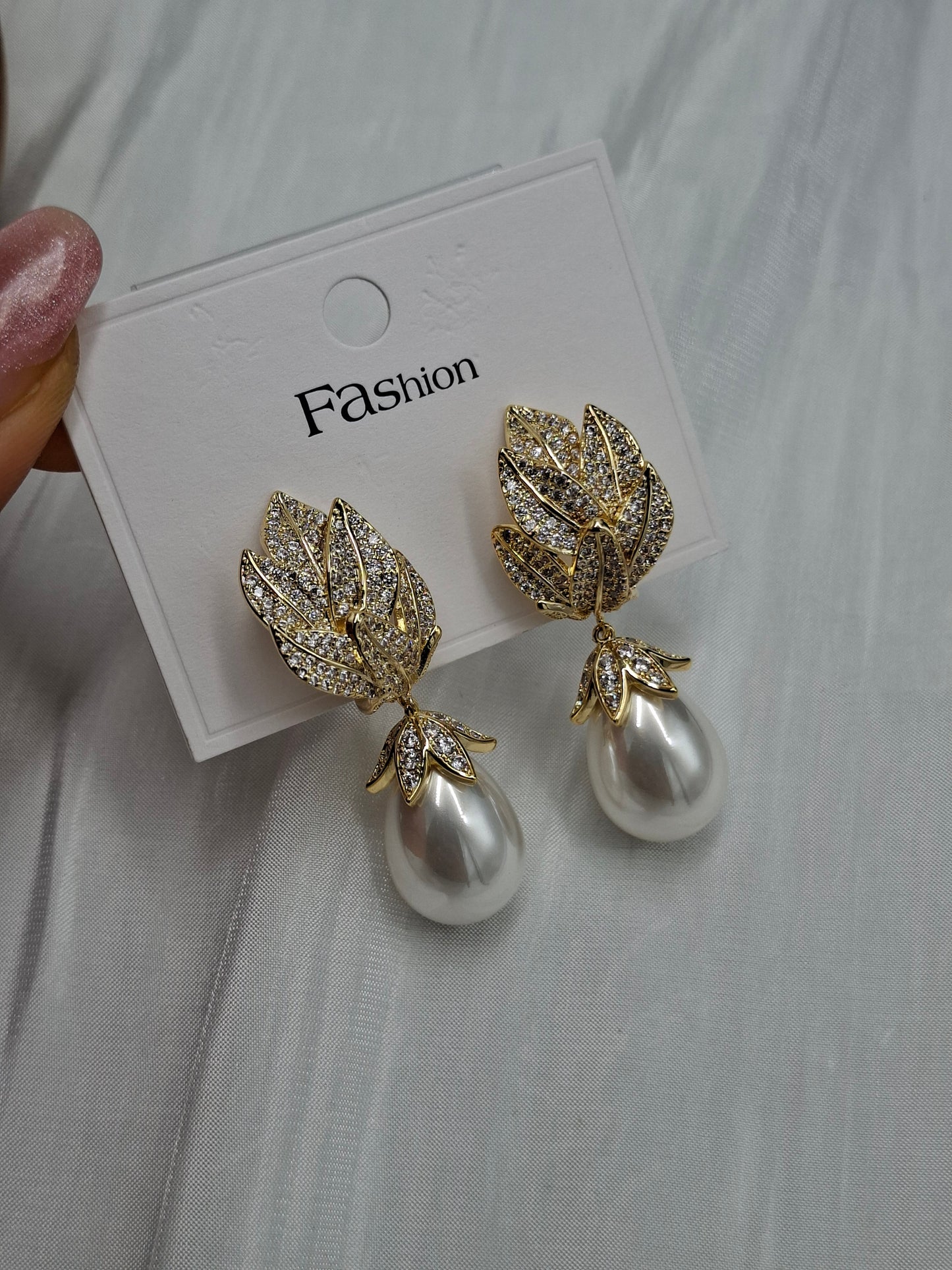 Autumn Pearl Drop Earrings