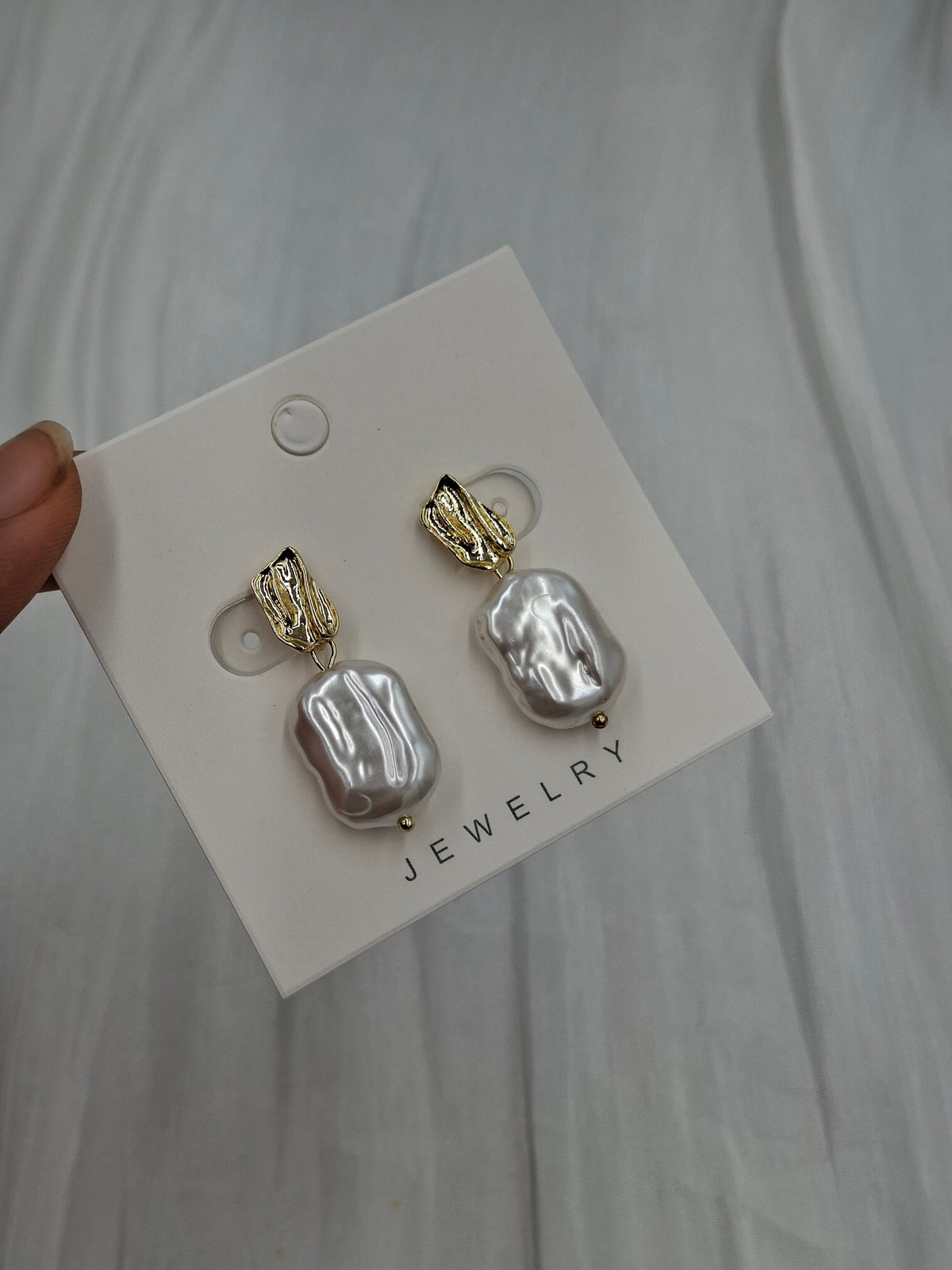 Baroque Pearl Clip On Earrings