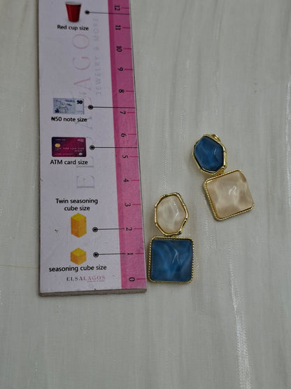 Ocean Clip On Earrings