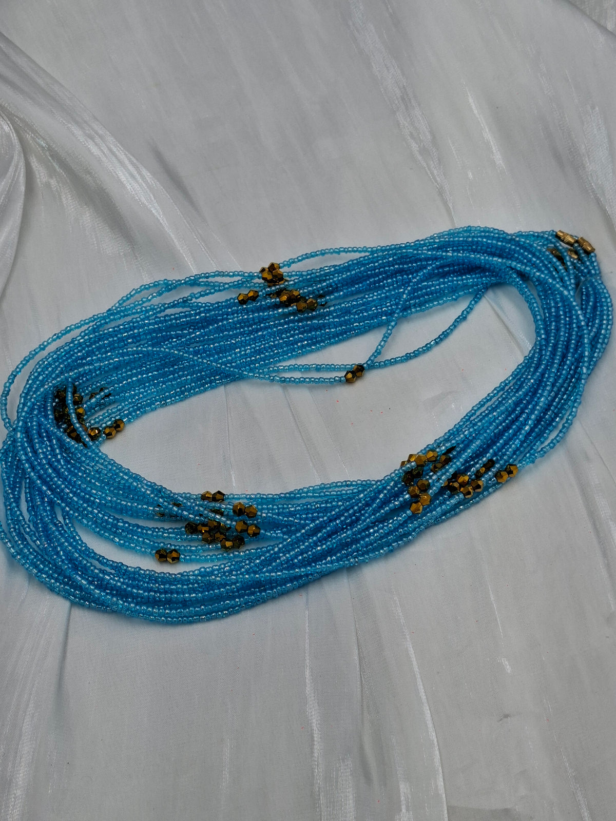 Shimmering Blue Waistbeads