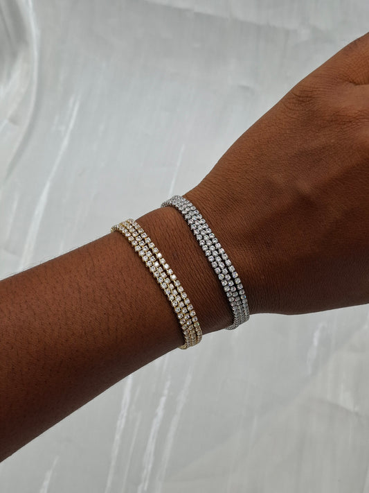 Triple Tennis Bracelet