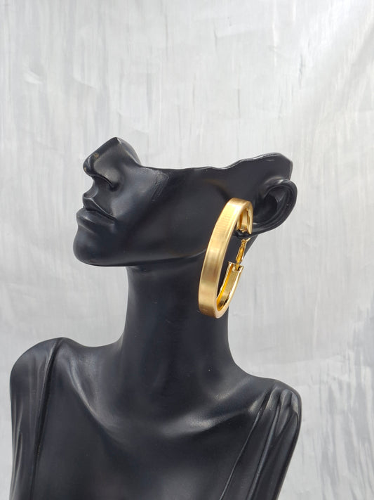 Flat Band Hoop Earrings