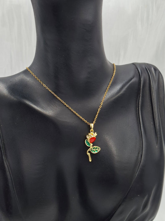 Rose Stem Necklace