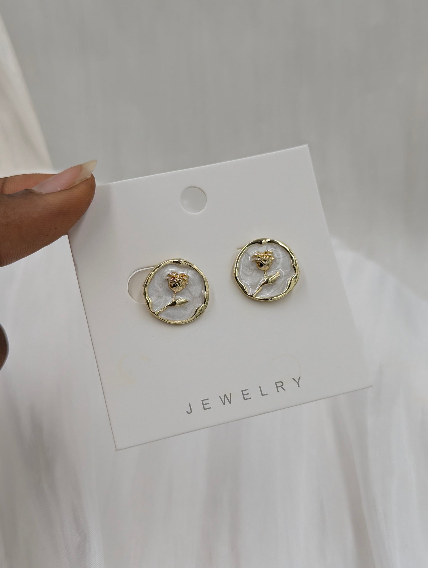 Rose Clip On Earrings