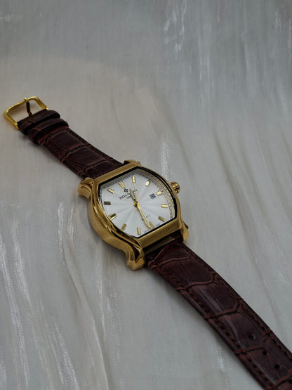 Brown Leather Patek Wristwatch