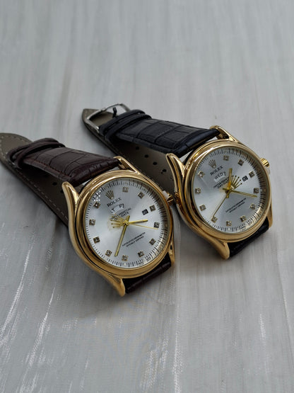 Rolex Leather Wristwatch