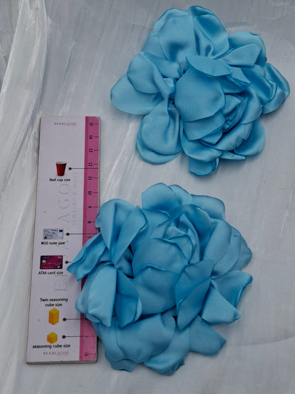 Giant Blue Flower Earrings
