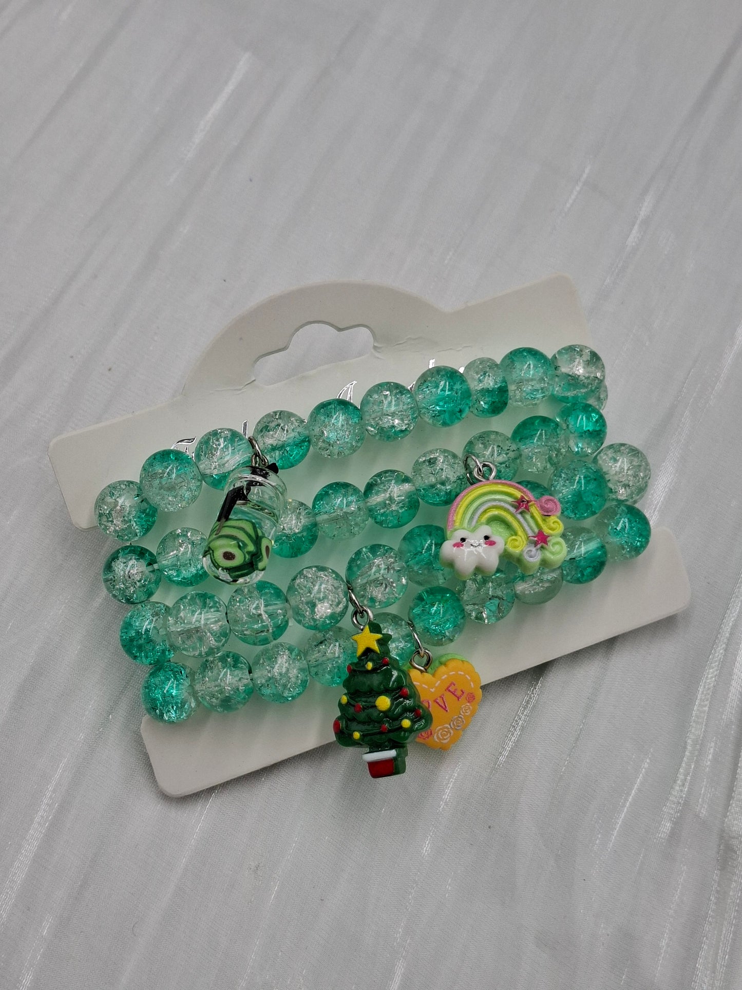 Green Glass Bead Bracelets
