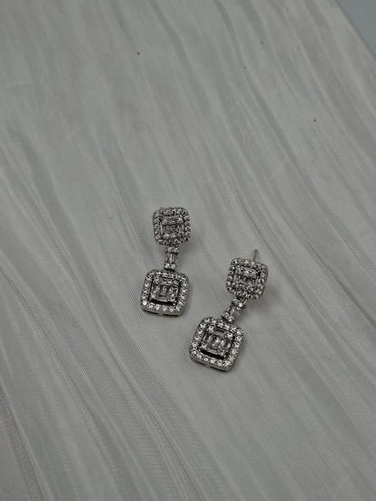 Square CZ Earrings