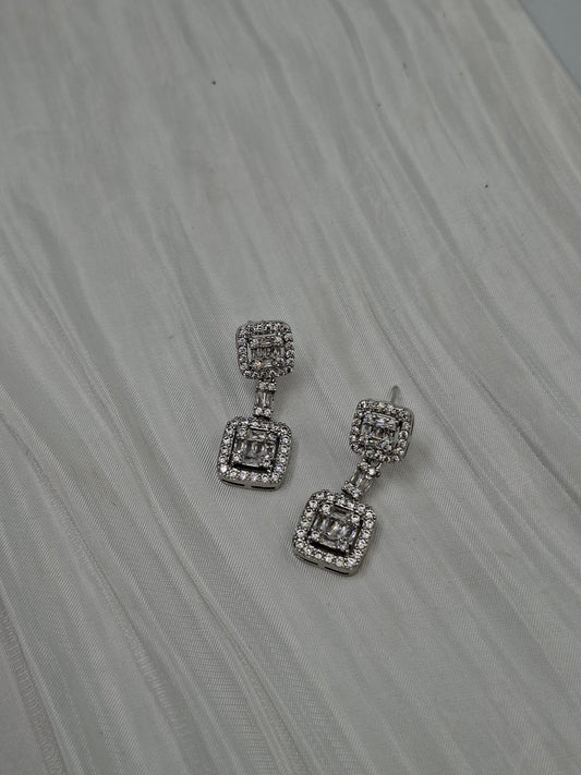 Square CZ Earrings