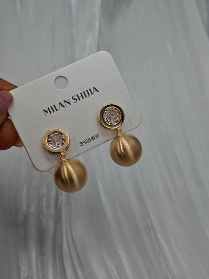 Crystal Sphere Earrings