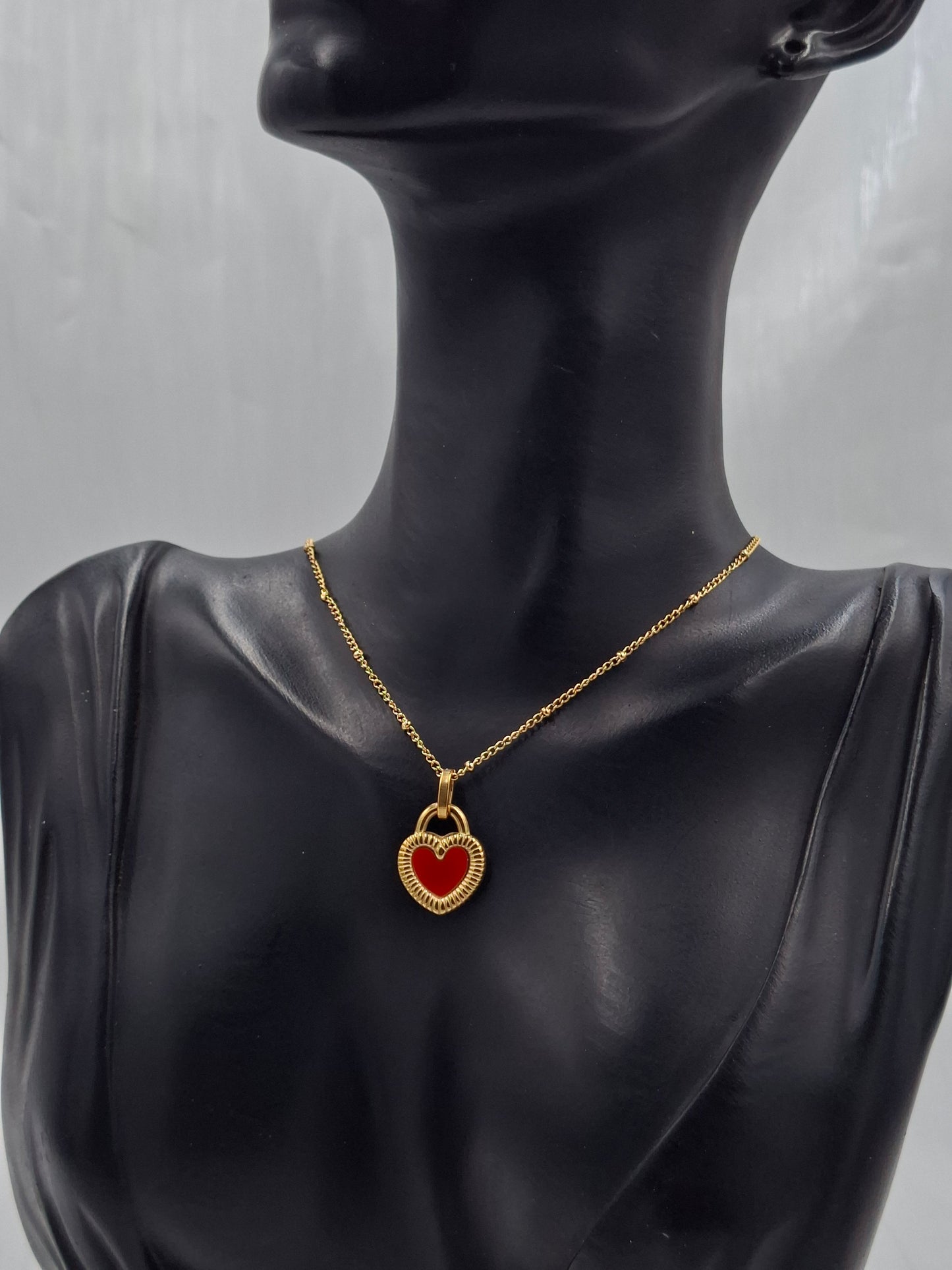 Double-sided Heart Locket Necklace