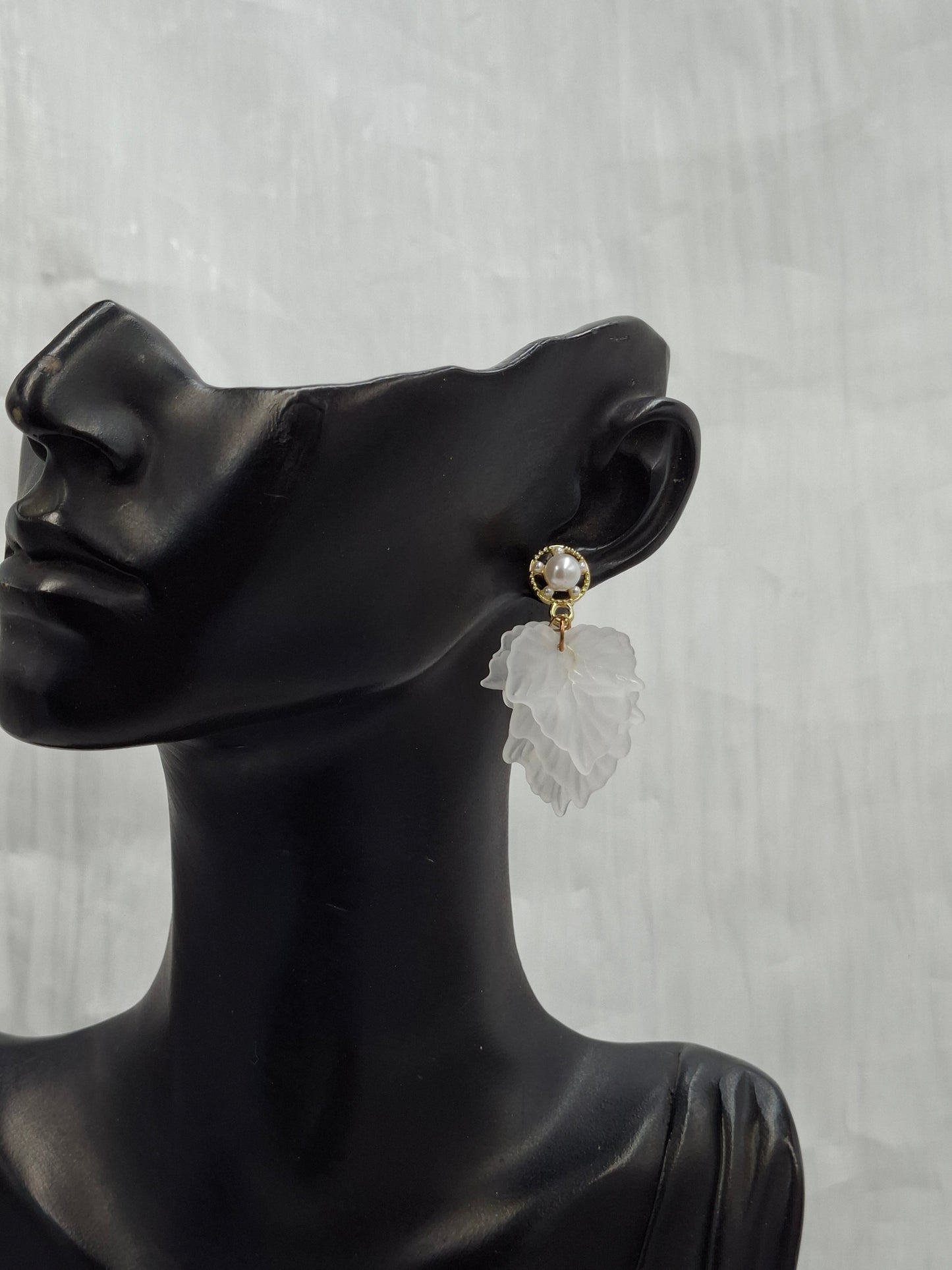 White Petal Earrings