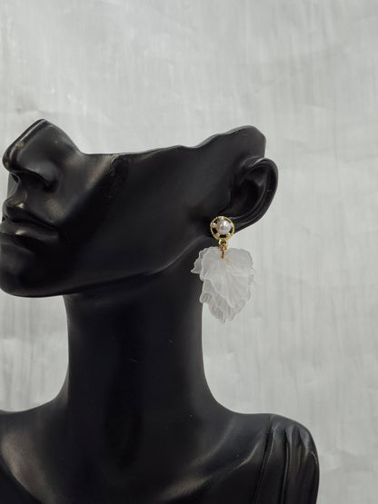 White Petal Earrings