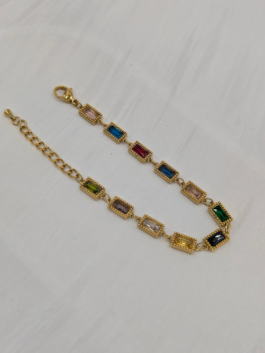 Rectangle Gemstone Bracelet