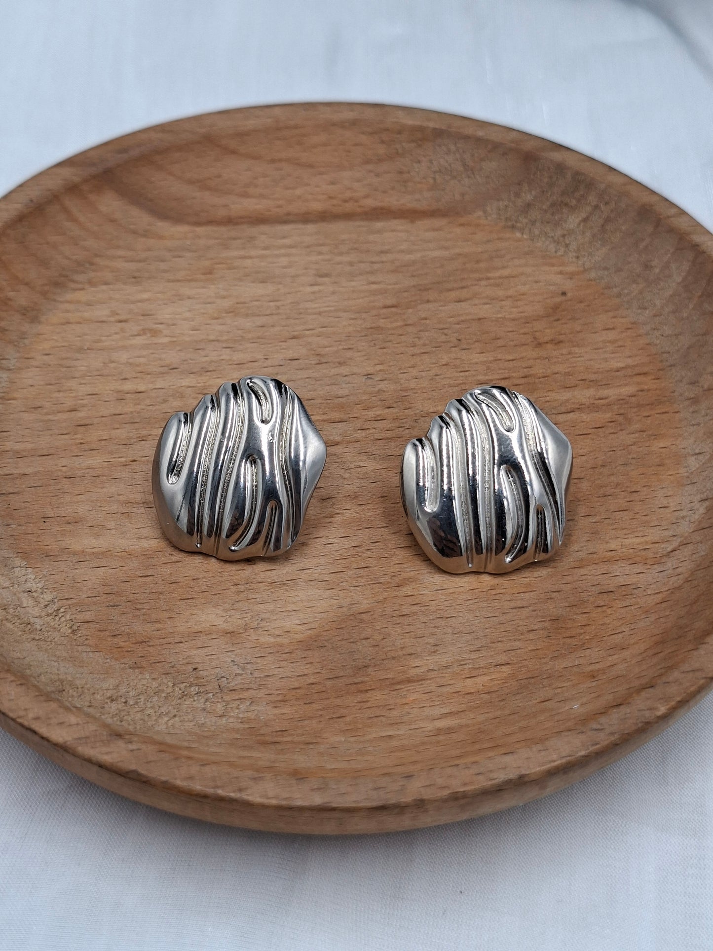 Textured Dome Earrings