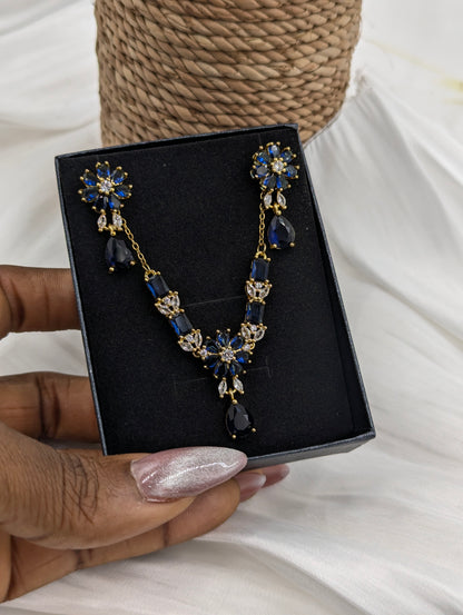 Sapphire Necklace Set