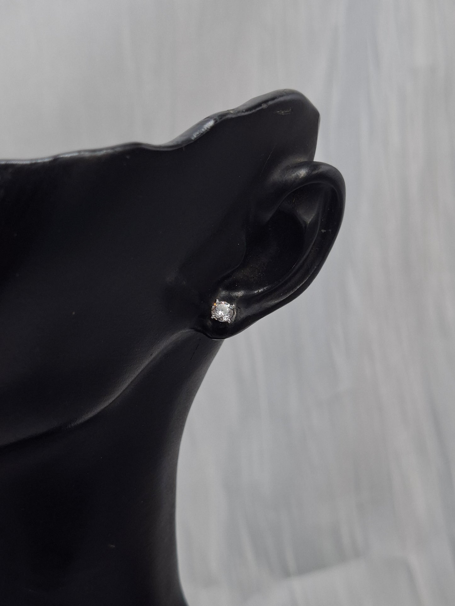 Small Silver CZ Stud Earrings