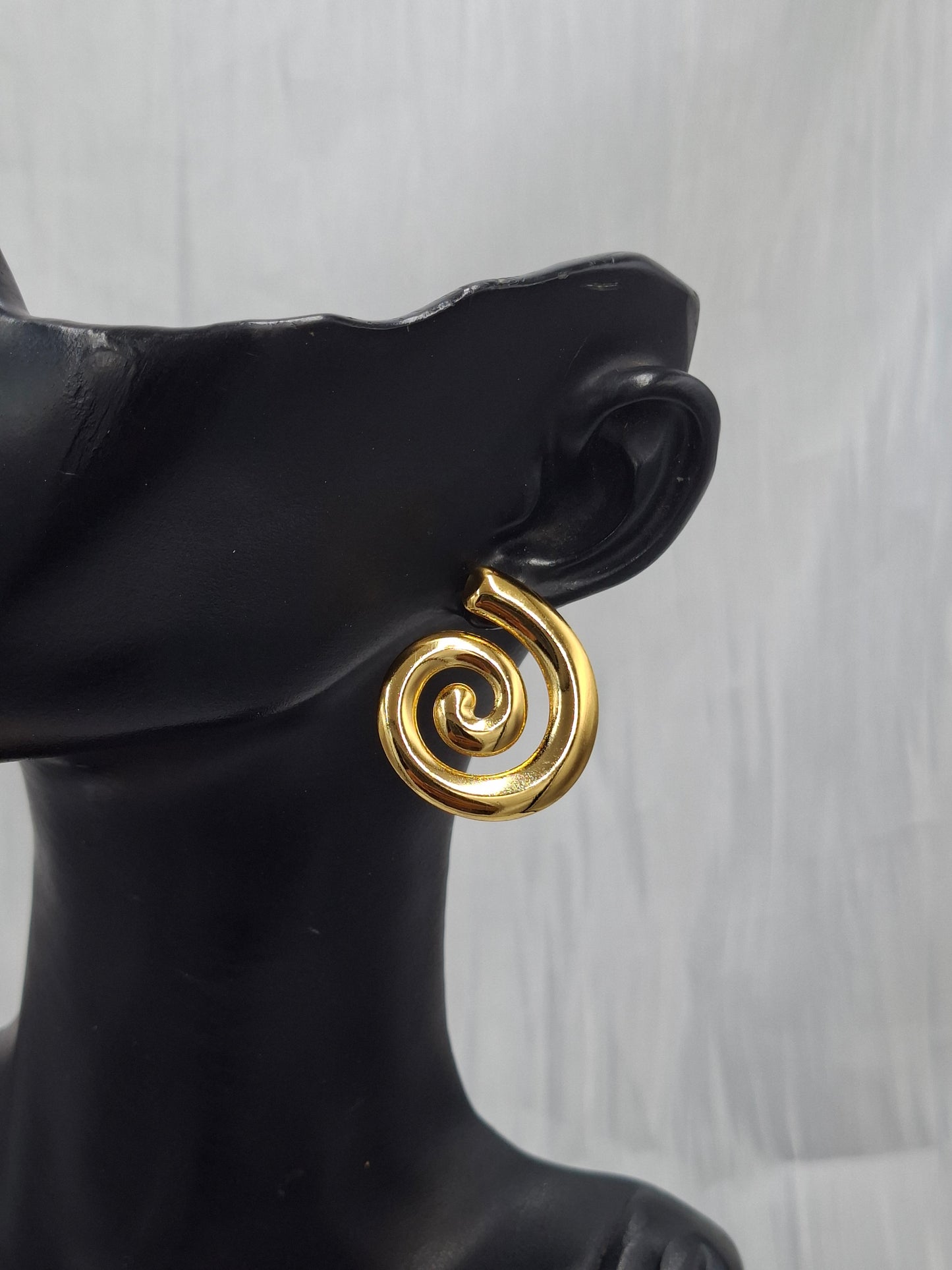 Gold Spiral Earrings