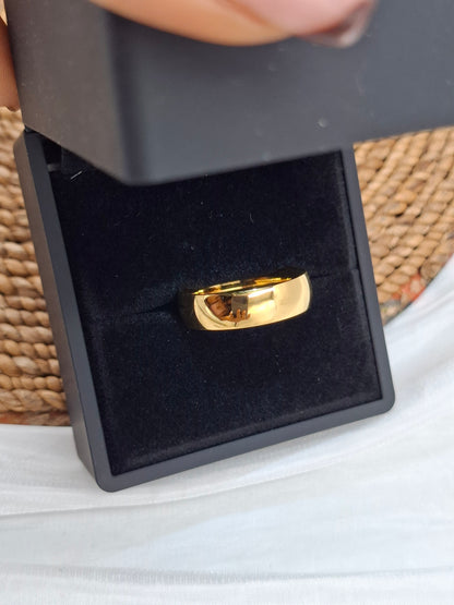 Gold Plain Wedding Band (size 6-12)
