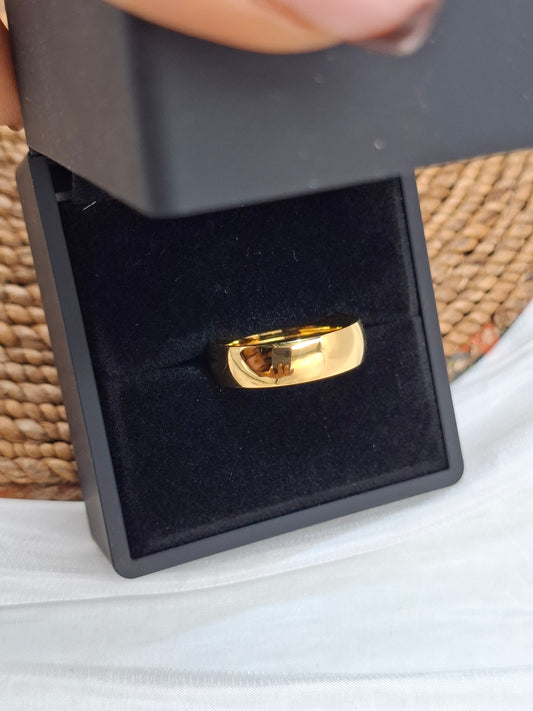 Gold Plain Wedding Band (size 6-12)