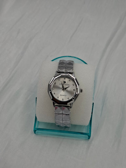 Silver Geometric Wristwatch