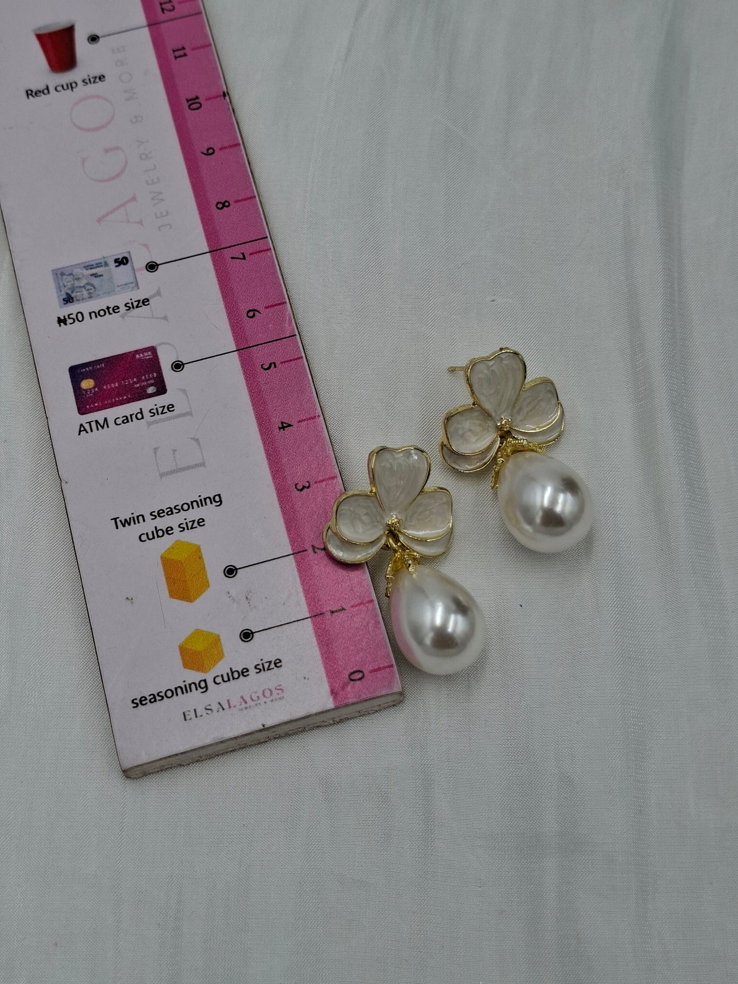Enamel Pearl Earrings