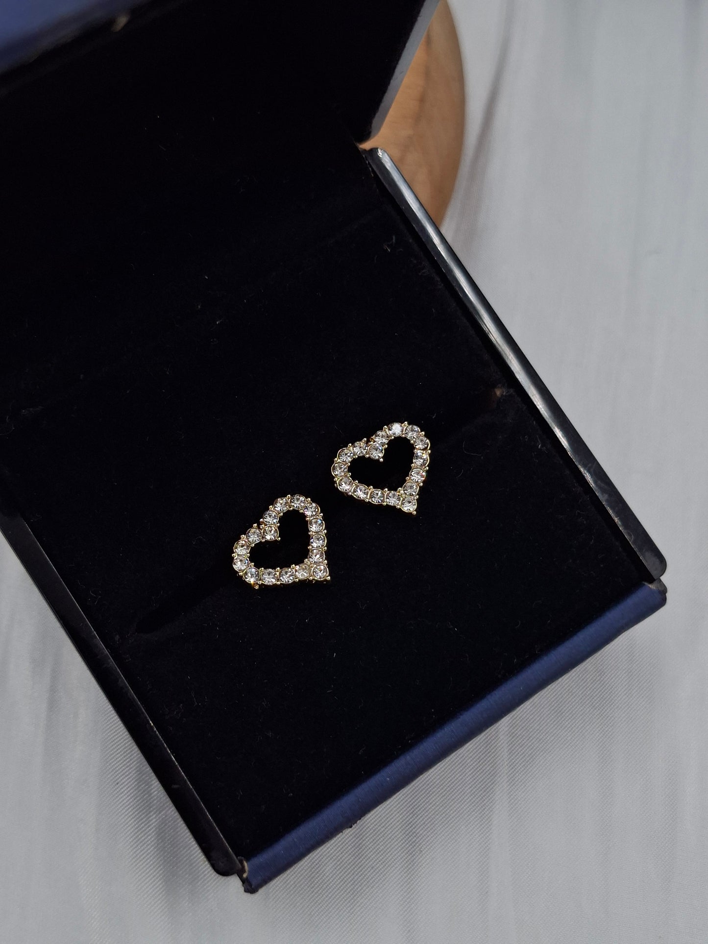 Open Heart Stud Earrings