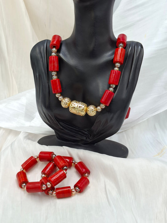 Traditional Coral Bead Set