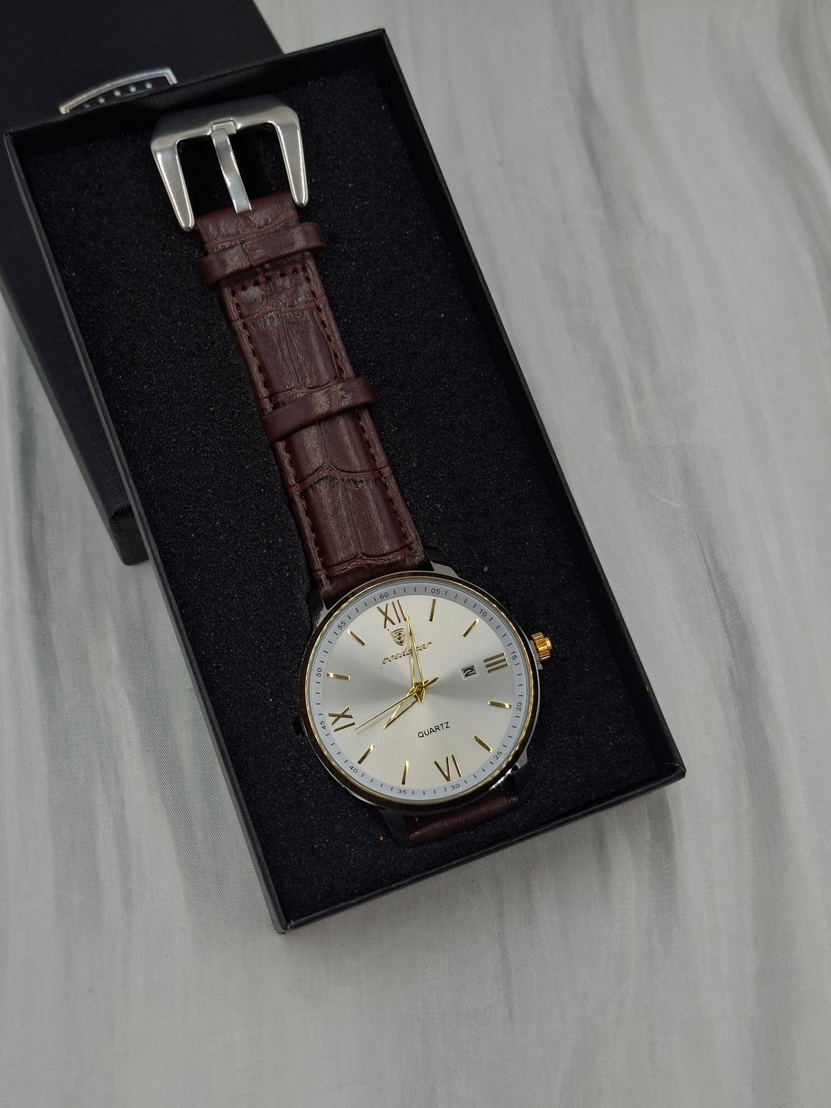 Brown Leather Poedagar Wristwatch