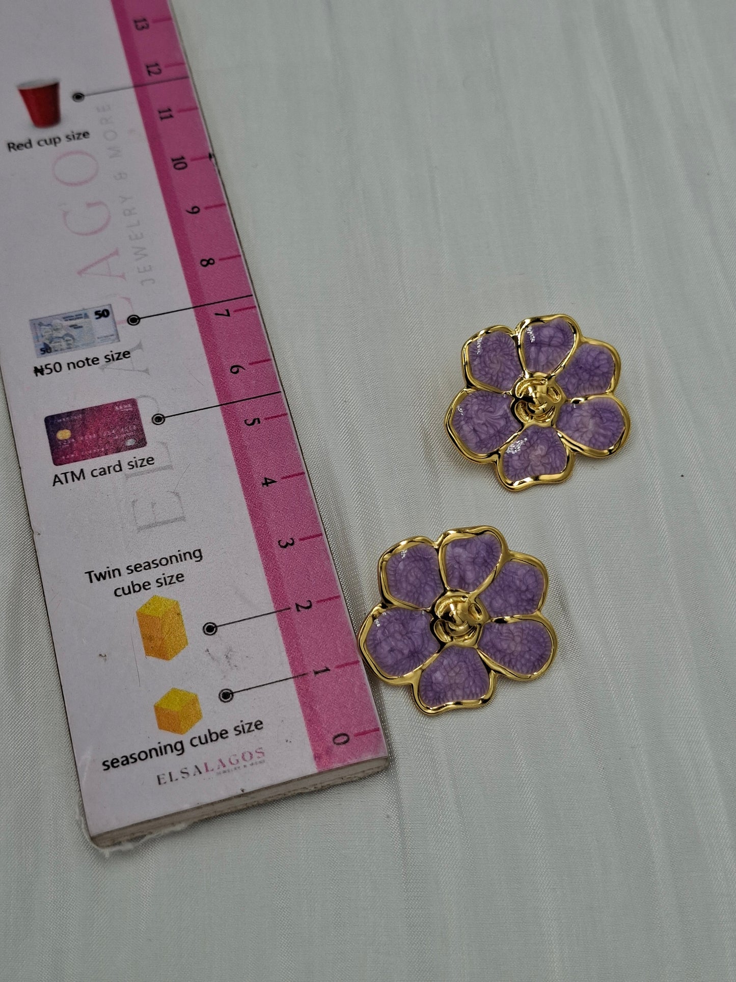 Purple Enamel Earrings