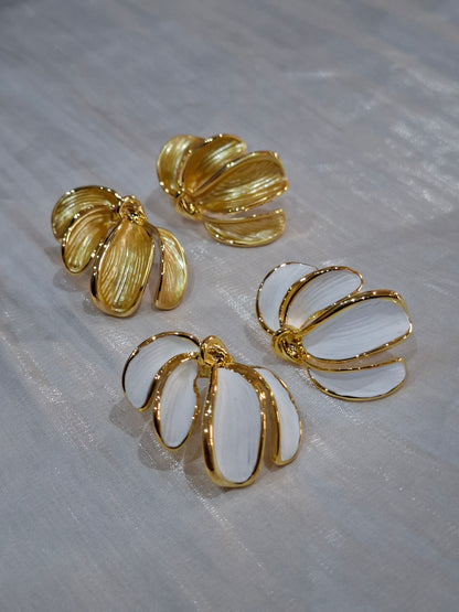 Enamel Petal Earrings