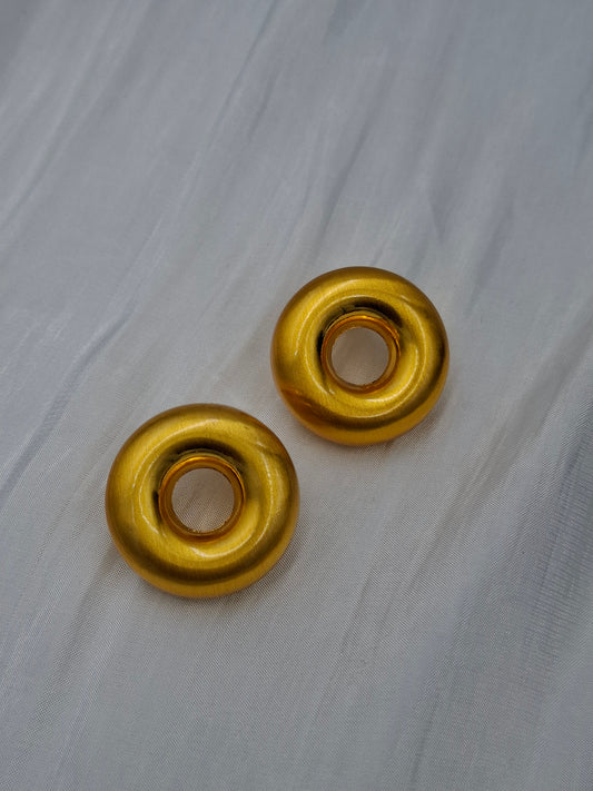 Gold Doughnut Earrings