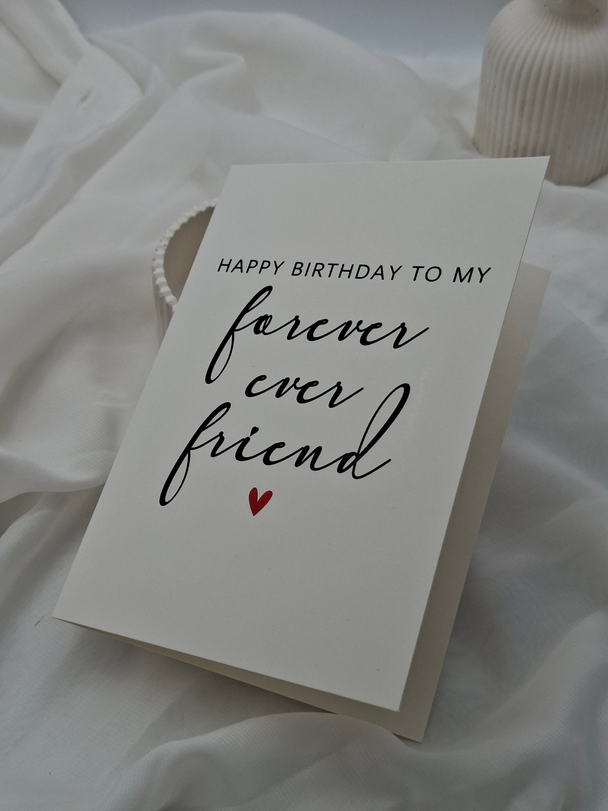 Friend Happy Birthday Greeting Card with heart emoji at ElsaLagos in Nigeria