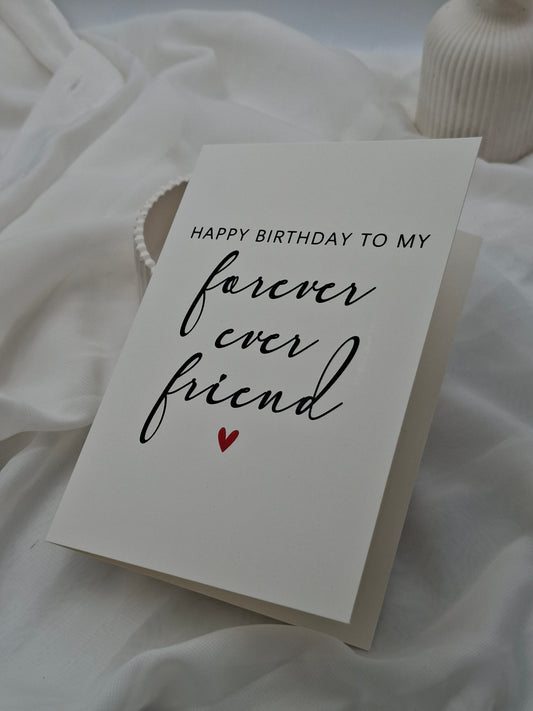 Friend Happy Birthday Greeting Card with heart emoji at ElsaLagos in Nigeria