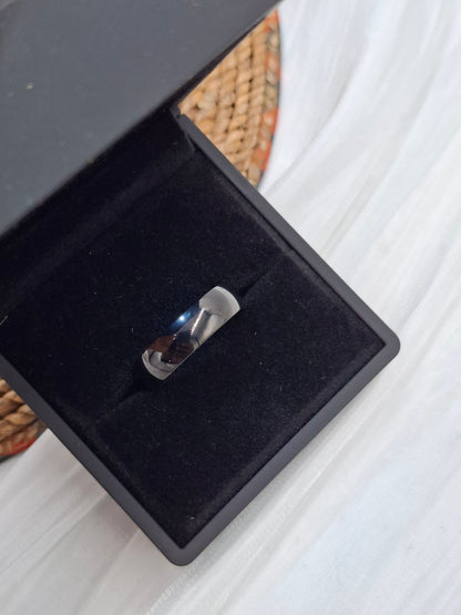Black Plain Wedding Band (size 6-12)