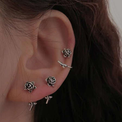 Rose Curved Rod Studs