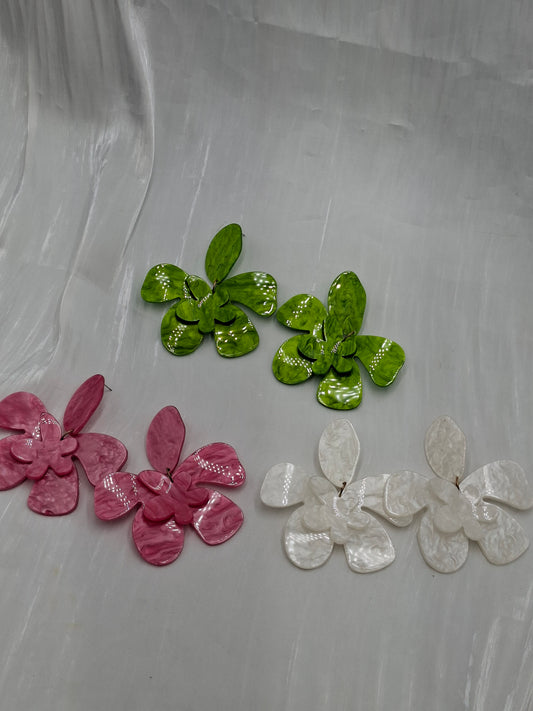 Large Floral Earrings