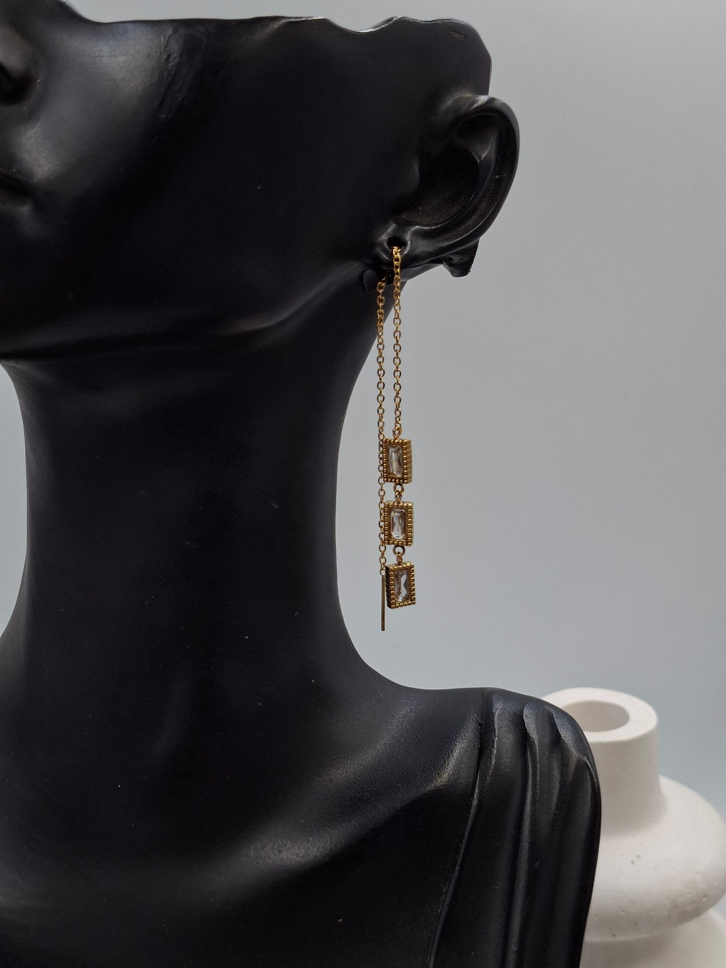 Zircon Threader Earrings