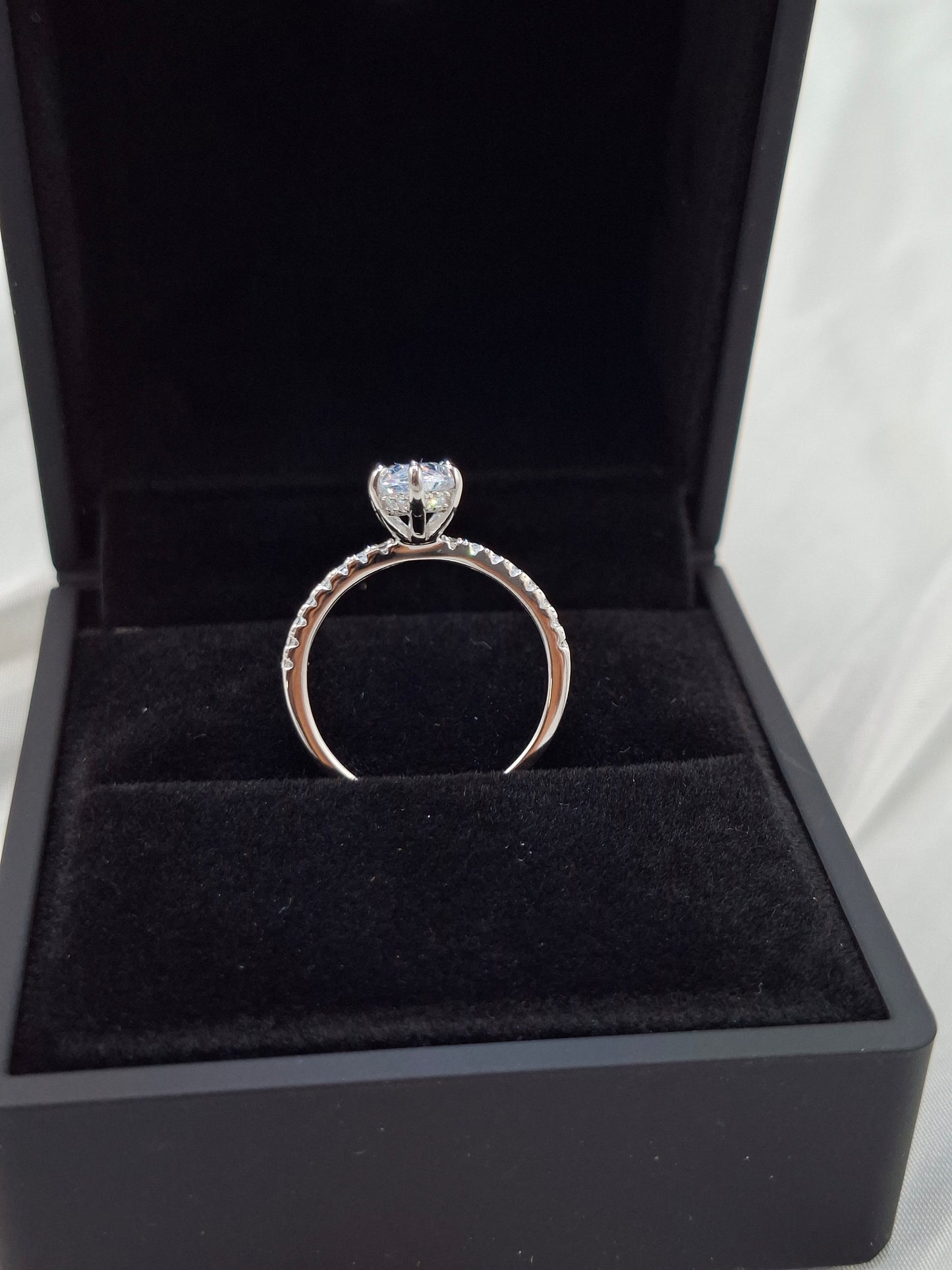 Studded Valencia Zircon Engagement Ring (size 7)