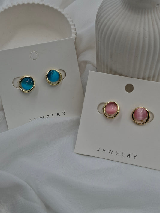 Moonstone Clip On Earrings