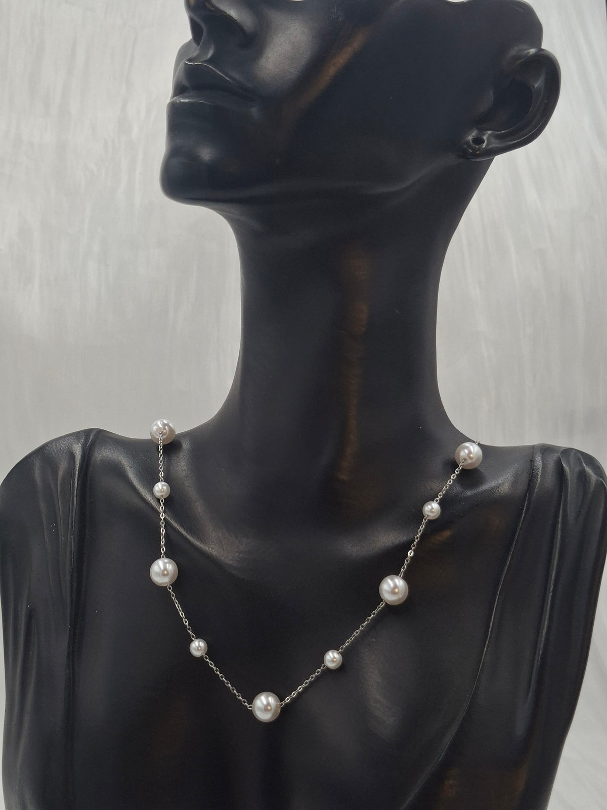 Spaced Pearl Necklace
