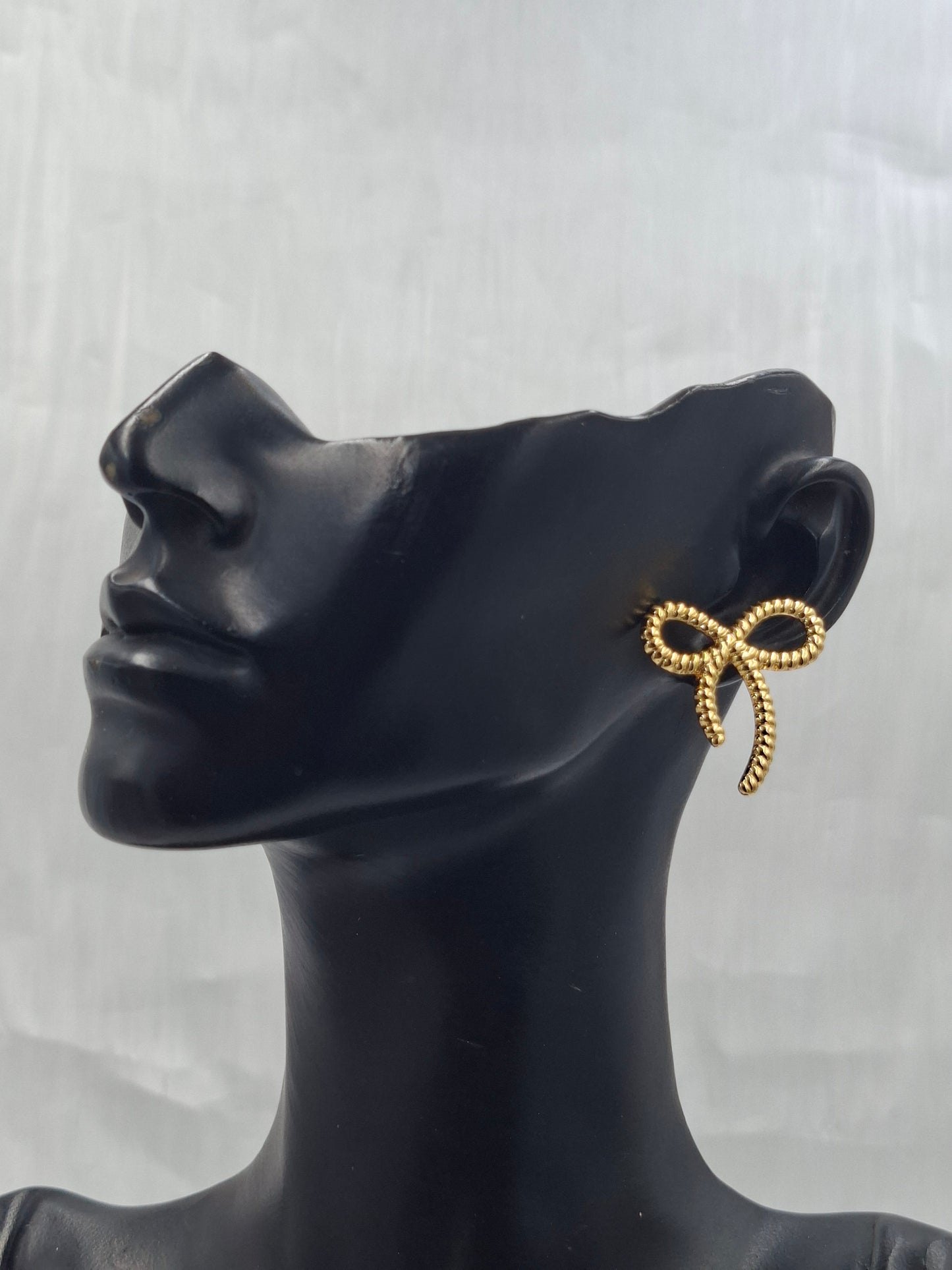 Gold Bow Earrings