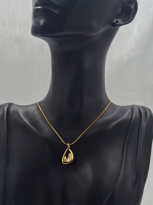 Glossy Teardrop Necklace