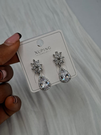 Flower CZ Earrings