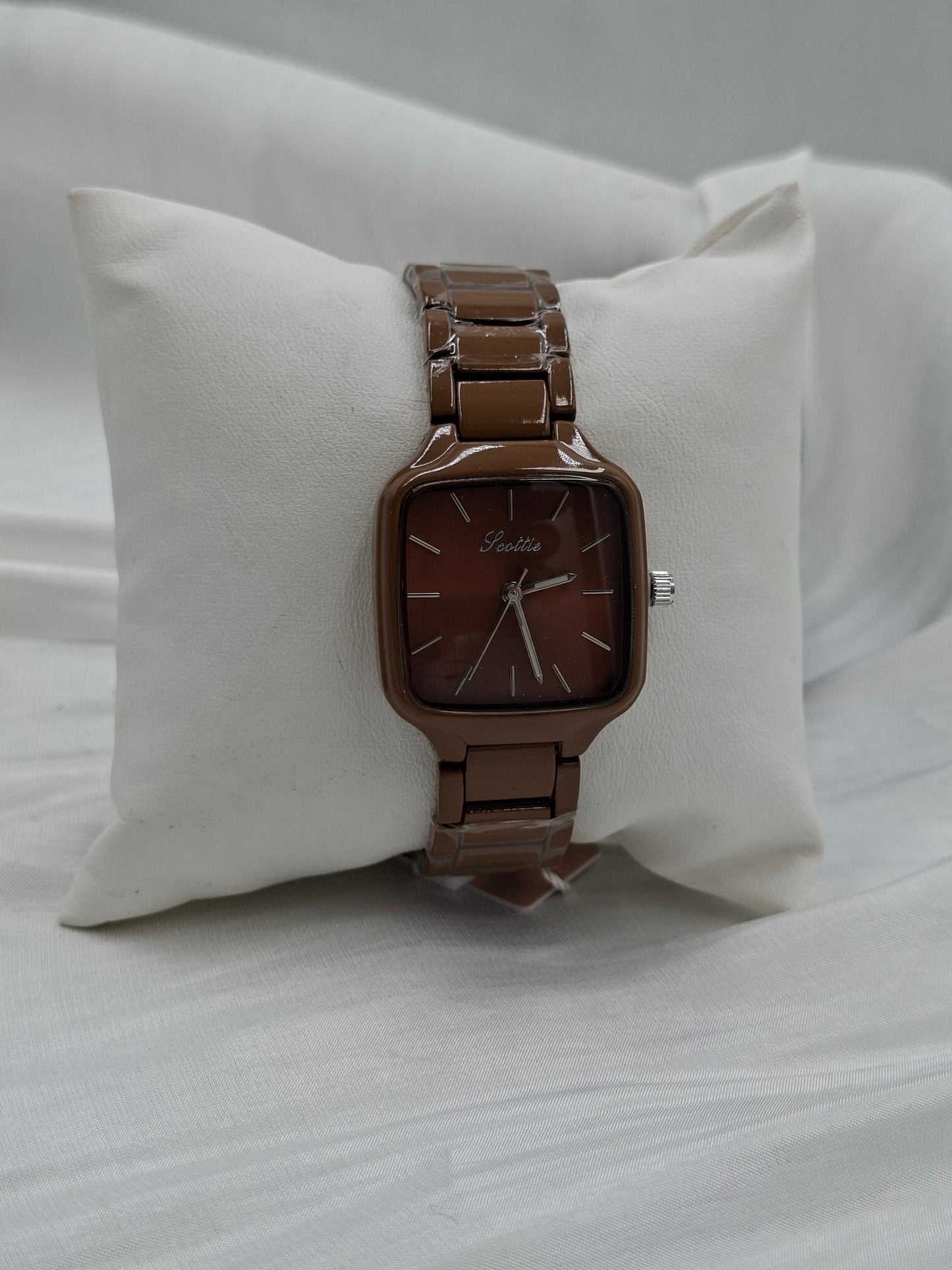 Brown Square Wristwatch